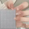 Adesivo Fofo de Laço Doce em Relevo 3D Popular Dopamina Pequeno Laço Adesivo para Unha DIY