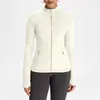 Jaqueta de Yoga Nlllt com Absorção de Suor para Mulheres Lulu Gola Alta Slim-Fit Roupa de Yoga Sensação Nua Jaqueta Esportiva Fitness Roupa Fitness