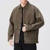 Roupas Masculinas Fengshe / Jaqueta Masculina Casual Solta Estilo Americano com Múltiplos Bolsos Retrô Japonês para Primavera e Outono