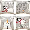 Temu Nueva Funda de Cojín Decorativo para Festival Navideño Dibujo Animado de Papá Noel Felpa Corta Estampada Decoración Festiva para el Hogar Funda de Cojín