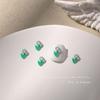 Adornos para uñas de flor de tulipán de moda para uñas decoración de uñas oso melocotón tridimensional pequeños accesorios de flores diamante al por mayor