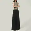 Design de cós xadrez estilo americano, calças casuais de perna larga para mulheres, nova coleção primavera/outono, corte solto, versátil e com silhueta fluida de perna reta