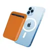 Adecuado para Magsafe Bolsa de Tarjetas de Cuero Color Sólido Bolsa de Tarjetas para Teléfono Apple Serie iPhone Adhesivo Trasero para Máquina Bolsa Magnética para Tarjetas