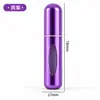 Nueva Botella Recargable Portátil de 5 ml para Rellenar Perfume Auto-Bombeante con Base de Botella de Spray que se Puede Rellenar, Botella de Perfume Vacía de Aluminio