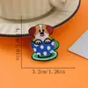 Patch Bordado de Cachorro em Xícara de Chá Desenho Animado, Patch Bordado Fofo, Patch Autoadesivo para Passar a Ferro, Decoração de Fita, Acessórios de Bordado
