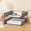 Organizador de Mesa de Escritório Porta-Arquivos Caixa de Armazenamento de Arquivos Conjunto de Material de Escritório Estante de Arquivos Multicamadas