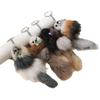 Pequeno tamanho Real Fur Fox Pingente Bonito Mulheres Bolsa De Pelúcia Enfeites Pendurados Bola De Pêlo Pingente Carro Chaveiro Mochila Pequenos Acessórios