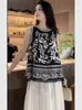 Nueva ropa de mujer estilo chino con intrincados bordados, camisa y chaleco para mujer, nueva moda de verano, top sin mangas estilo chino retro elegante
