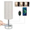 Lâmpada de mesa de processo de revestimento de toque de escurecimento quente de três marchas transfronteiriça lâmpada de mesa de cabeceira de quarto USB-C carregamento rápido do telefone móvel