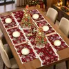 Venda Quente Transfronteiriça Jogo Americano Caminho de Mesa Tema de Natal Atmosfera Festiva Decoração Jogo Americano à Prova de Manchas Jogo de Mesa Caminho de Mesa Em Estoque