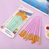 12 Caramelos Set de Pinceles de Cuatro Colores Nylon Plástico Acuarela Gouache Acrílico Suministros para Pintura Artística Fábrica al por Mayor