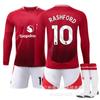 Traje de Entrenamiento de Fútbol 2425 Diablos Rojos Local Traje de Fútbol Infantil No.17 Ghana Joe 10 Rasford Ronaldo B Fee