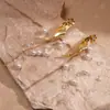 Pendientes Retro Europeos y Americanos con Flor y Hoja de Circonita Imitación Perla y Borla, Pendientes de Estilo Nicho de Alta Gama Transfronterizos