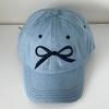 Suministro de Fábrica Gorra de Béisbol con Lazo Estilo Coreano para Mujer Gorra Azul Vaquera para Sombrear en Verano Parte Superior Suave Ala Ancha
