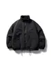 Forn3 Marca de Moda Chaqueta Casual de Algodón para Pareja Otoño e Invierno Nuevo Estilo Japonés Bolsillo Irregular Cuello Alto Abrigo de Algodón