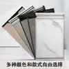 Puertas de Acero Cristalino para Cocina, Paneles de Puerta de Gabinete con Marco de Vidrio Templado de Autoinstalación, Puertas de Gabinete para Estufa de Azulejos de Aleación de Aluminio