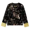 Estilo Chinês Outono e Inverno Luxo Leve Alta Qualidade Manga Longa Roupa de Algodão Novo Estilo Chinês Veludo Lantejoula Bordado Design Jaqueta Roupa Feminina N9072