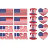 Novos Adesivos de Tatuagem Facial Americanos para o Dia da Independência da Amazon Cross-Border, Adesivos Faciais de Bandeira Descartáveis por Transferência de Água