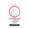 Cuenco Cerámico Estilo Hunan para Saltear, Plato Auspicioso y Deseoso para Saltear, Utensilios de Cocina, Cuenco Bajo Estilo Jiangxi, Uso Comercial