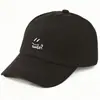 Gorra de Béisbol Negra Popular Transfronteriza para Hombres y Mujeres con Bordado de Cara Sonriente, Emoticono de Sonrisa, Signo de Interrogación, Gorra con Visera para Protección Solar