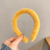 Aro de Cabelo Feminino Fofo Cor de Doce Carimbo de Cabelo Grosso Coreano Elegante Feminino Simples Versátil Para Sair Acessório de Cabeça de Celebridade da Internet Outono e Inverno