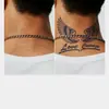 Pegatinas de Tatuaje Herbales de Alas de Ángel Iguales de Justin Bieber para Hombres y Mujeres, Impermeables, de Larga Duración, Gama Alta, Cuello, Pecho y Espalda