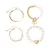 Popular Joyería de Mano Multicapa de Perlas de Imitación Transfronteriza Pulsera con Hebilla de Retrato Set de Joyería de Mano con Cadena Cruzada Personalizada para Mujeres