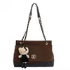 Bolso bandolera de un solo hombro, casual y elegante, gran capacidad, diseño retro, nuevo bolso para mujer con estampado de diamantes, bolso de cadena 2026 con colores contrastantes