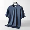 Camiseta de Verano de Secado Rápido para Hombre de Seda de Hielo Delgada Transpirable Cuello Redondo Manga Corta Ropa Deportiva para Correr Fitness para Mujer Transpirable de Secado Rápido