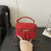 Bolso Caja Suede Color Sólido Nuevo Otoño 2025 Moda Cadena Simple Alta Gama Cuadros Hombro Único Cruzado Bolso para Mujer