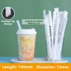 Canudos de PLA São Biodegradáveis, Adequados para Chá com Leite e Café, Embalados Individualmente, Personalizáveis, para Comércio Transfronteiriço, Canudos Descartáveis para Amazon