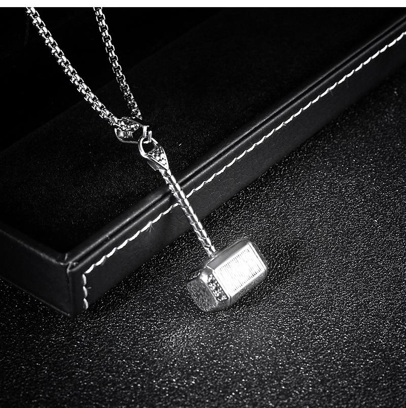 复仇者联盟挂件雷神之锤托尔时尚个性锤子钛钢项链批发