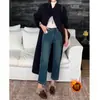 Textura Delicada, Forro de Felpa, Cálidos y Versátiles, Pantalones Cigarrillo Negros Clásicos Básicos, Jeans, Pantalones Rectos, Aspecto Adelgazante 1017