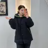 Pijama de inverno feminino estilo chinês, grosso, de manga comprida, quente, solto, elegante, confortável, casual, com capuz, versão coreana (vermelho)