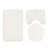 Tapete Banheiro Vaso Sanitário Conjunto Três Peças Doméstico Antiderrapante Absorvente Tapete Veludo Coral Estampa Pedrinhas Tapete de Chão para Banheiro