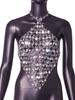 2026 Europeo y Americano Transfronterizo Aliexpress Nuevo Estilo Cadena de Piedras Preciosas Empalmada Chaleco Sexy Atuendo de Performance para Discoteca Z21020