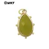 WT-P1974 Exquisite Gota d'Água Colorida Colorida Multicor Opcional Pedra Lápis Lazúli Pó de Cristal Brincos Pingente Acessórios