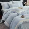 Conjunto de Quatro Peças Inverno Classe A Estilo Levemente Luxuoso Todo Fosco Esculpido Leite Fleece Cobertor Quente Espesso Lençol de Cama Roupa de Cama