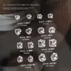 Decoraciones para Uñas Acabadas con Pedrería Apilada de Circonita Transparente, Bolas de Pedrería Apilada Hechas a Mano, Pedrería Completa Deslumbrante, Pedrería Grande de Ángulo Recto para Uñas, Pedrería Huevo de Paloma