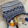Bolsa de lona jacquard boêmia estilo étnico grande capacidade tote bag moda de férias feminina bolsa de ombro único bolsa transversal
