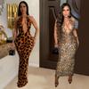 C6982 Vestido de leopardo salvaje para mujer, moda europea y americana, estación independiente de Amazon y AliExpress transfronterizo