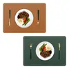 Manteles individuales creativos de cuero tejido a doble cara estilo nórdico, tapetes de mesa resistentes al calor, añadiendo un toque de lujo a hoteles y hogares, previniendo quemaduras