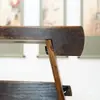Mesa y taburete Guqin caja de resonancia de madera maciza mesa tatami mesa de rodillas mesa de Sinología mesa de caligrafía mesa de tatami mesa baja estilo Fuxi color oscuro