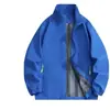 Chaqueta de cuello alto de una sola capa fina con logo personalizado, ropa de trabajo, para exteriores, cortavientos, repelente al agua, gabardina bordada