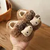 Zapatos de Algodón para Niños Niñas 2026 Más Terciopelo Año Bebé Exterior Zapatos de Piel Tendencia Lana de Cordero Invierno Zapatos para Niños Pequeños Nuevos Niñas