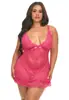 Comercio Exterior Transfronterizo Tallas Grandes Otoño e Invierno Nuevo para Mujer Lencería Sexy Encaje Tentación Camisola Camisón Conjunto Delgado