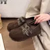 Versión de piel de vaca suela súper suave no cansa los pies zapatos de punta dividida para mujer completamente cerrados estilo Birkenstock sin cordones de doble uso zapatos perezosos de una sola pieza