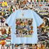 Camiseta Infantil Ropa Hombre Palo de Madera Tongtongge Montaña y Mar Extranjero Abstracto Camisa Clásica de Manga Corta Verano para Niños Tendencia Ins
