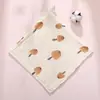 Babeo de bebé 4 capas gasa de algodón clase a suave toalla cuadrada pequeña para niños guardería toalla para bebé venta al por mayor