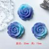 Accesorios de resina de camelia floreciente para glaseado de 35 mm, accesorios de horquilla de rosa luminosos, accesorios para funda de teléfono de pegamento cremoso